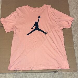 Jordan Pink Tee with Black Jumpman Logo